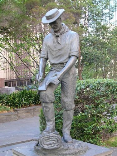 A statue of John Batman that was in Melbourne.