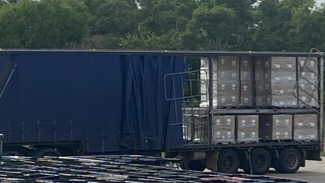 Rapid antigen tests sitting in a storage shed at Wyuna. Picture: Supplied