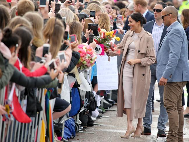 Meghan meets the public at the Viaduct Harbour in Auckland. Picture:  Nathan Edwards.