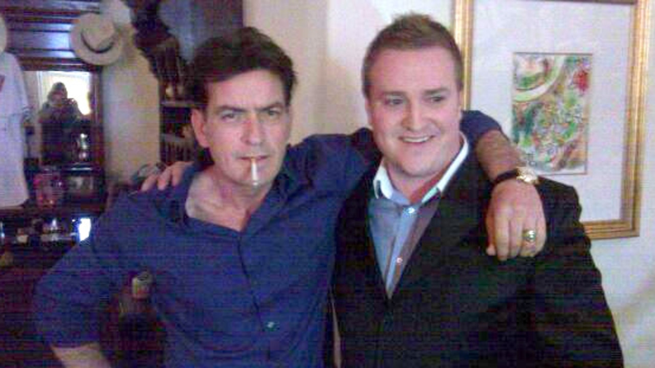 Charlie Sheen and Dylan Howard. Picture: Supplied