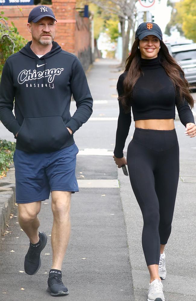 Nathan Buckley and new girlfriend Alex Pike. Picture: Matrix Media Group