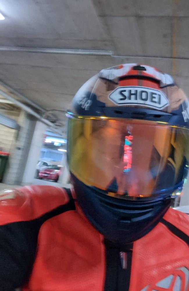 Douglas Hart in his motorcycle gear. Photo: Facebook