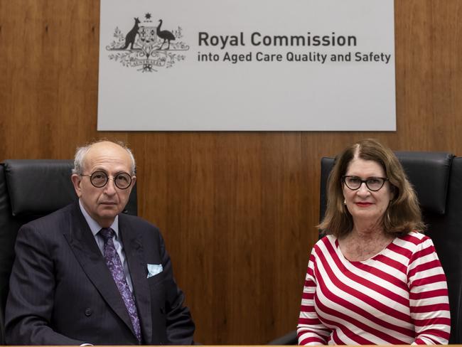 Supplied image for the Royal Commission into Aged Care Quality and Safety.  The  Royal Commission Chair, the Honourable Tony Pagone QC, and  Commissioner Lynelle Briggs AO. Photograph by Arsineh Houspian