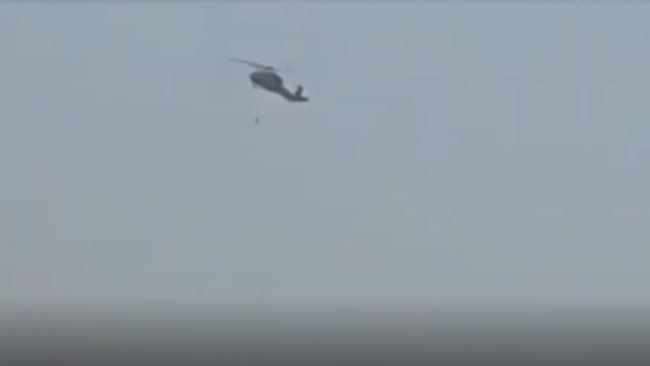 The video was posted onto Twitter with the caption: “At this time, the Islamic Emirate’s air force helicopters are flying over Kandahar city and patrolling the city".