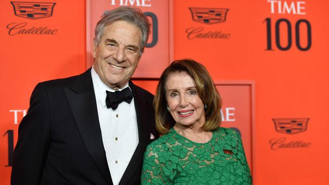 US Speaker of the House of Representatives Nancy Pelosi, right, and husband Paul Pelosi. Picture: AFP