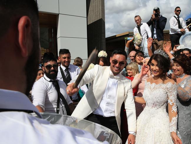 Mehajer’s wedding which first saw him in the headlines involved four helicopters, over 30 super cars, 50 motorbikes, a jet flyover with over 100m of red carpet. Picture: Toby Zerna