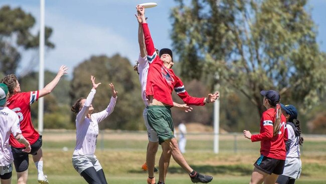 Coby Ryan representing Wollongong Krank at the Australian Mixed Ultimate Championships. Picture: Supplied