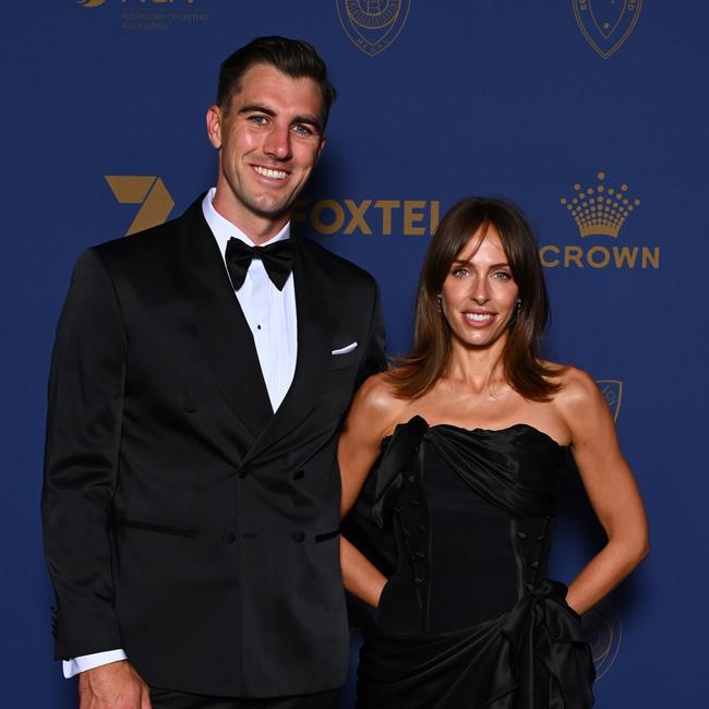 Pat Cummins and Becky Cummins. Photo: Morgan Hancock / Getty Images.