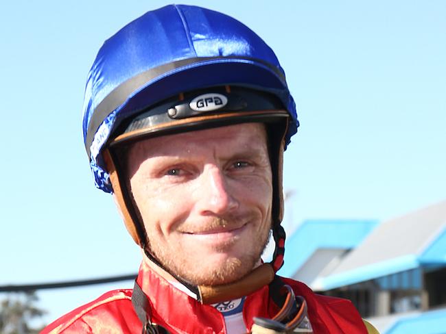 Ryan Wiggins won Race 8 on North Afrika at the Cairns Jockey Club, Cannon Park, Woree. PICTURE: BRENDAN RADKE