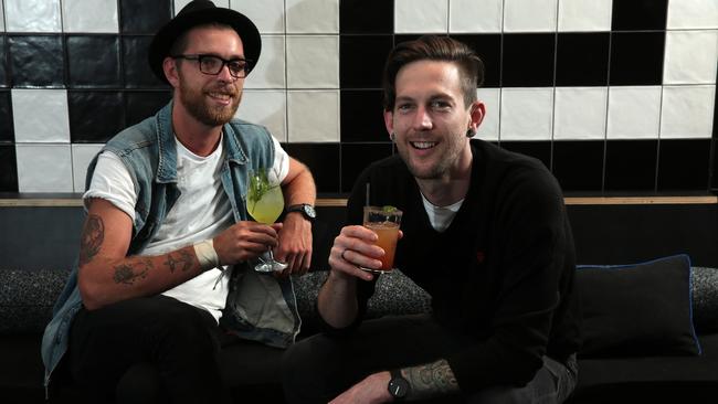 James Snelgrove and Thor Bergquist at PS40 bar in Sydney CBD. Picture: John Fotiadis