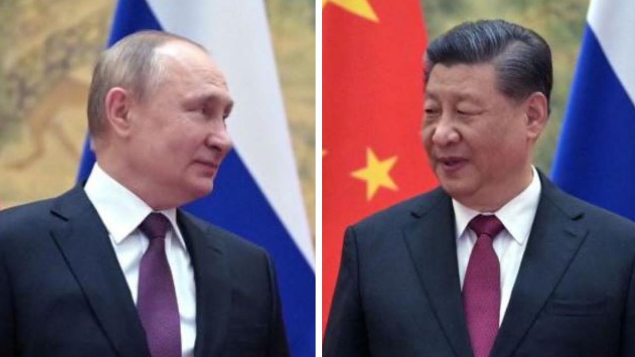 Russian President Vladimir Putin (L) and Chinese President Xi Jinping. Picture: Alexei Druzhinin / Sputnik / AFP