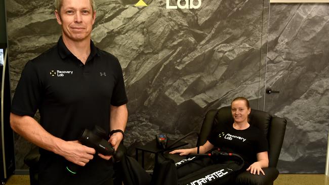 Matthew and Lauren Scott at the Recovery Lab. Picture: Evan Morgan