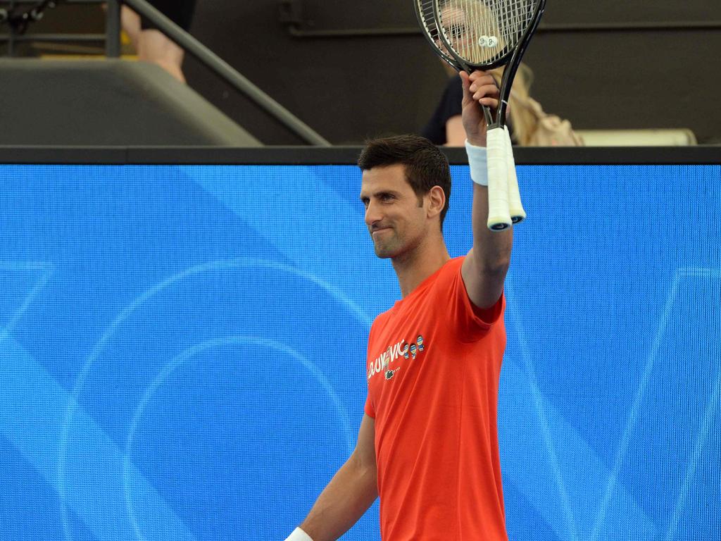 The Adelaide crowd went wild for Novak Djokovic.