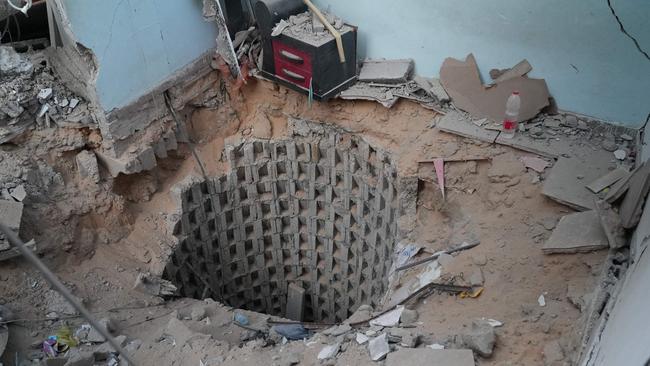 The entrance of a tunnel where Israel says Hamas killed six hostages in Rafah. Picture: Sharon ARONOWICZ / AFP