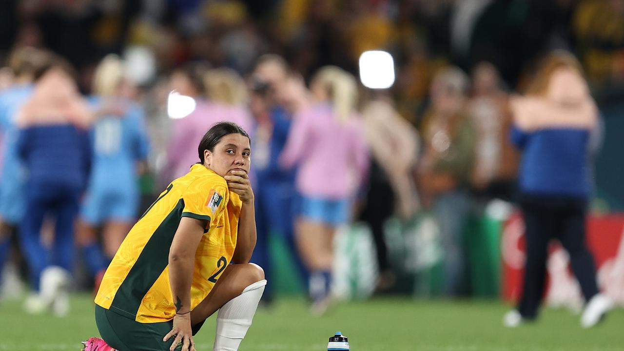 Sam Kerr won’t feature for the Matildas again until likely April. (Photo by Brendon Thorne/Getty Images)