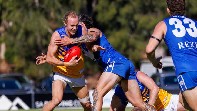 Henry Papatolis in action against Athelstone. Picture: Dwayne Flight