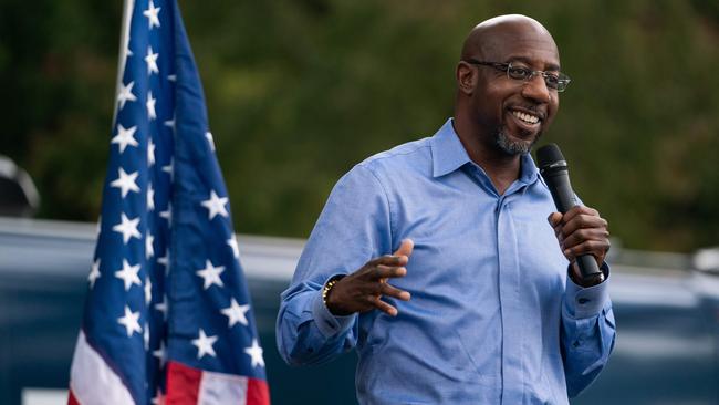 In Georgia, the AP projects a run-off election between Democrat Raphael Warnock and GOP Sen. Kelly Loeffler. Picture: AFP