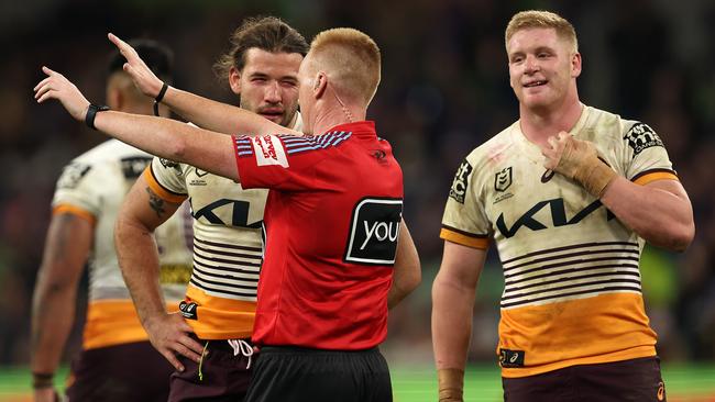 The NRL concedes several major errors were made in last week’s game between the Storm and Broncos. Picture: Robert Cianflone / Getty Images