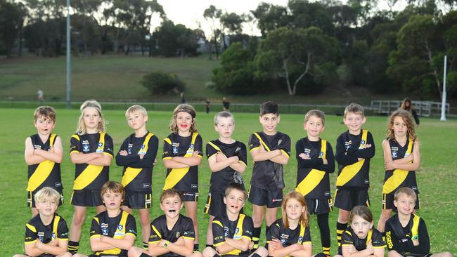 Torquay Tigers Aldridge under-9 football team. Picture: Alison Wynd