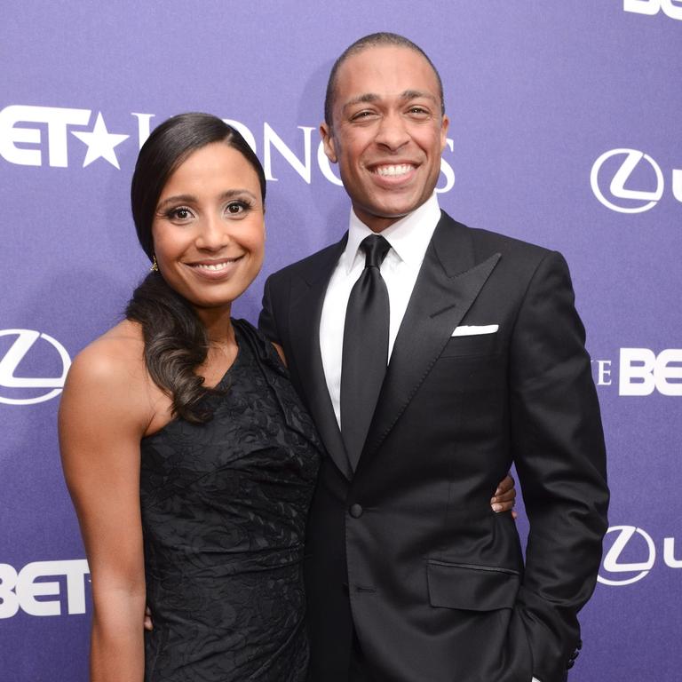 TJ Holmes and his wife Marilee Fiebig (Photo by Kris Connor/Getty Images)