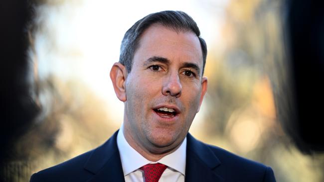 Treasurer Jim Chalmers brought down his third budget on Tuesday night, announcing only the second surplus in the past 16 years amid uncertain economic times and an election on the horizon. (Photo by Tracey Nearmy/Getty Images)