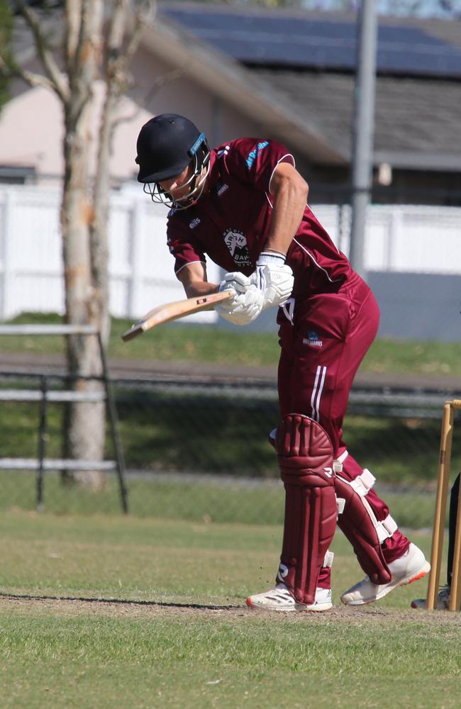 Burleigh Batsman Rob Lord scored 13 (13). Photo: Mike Batterham