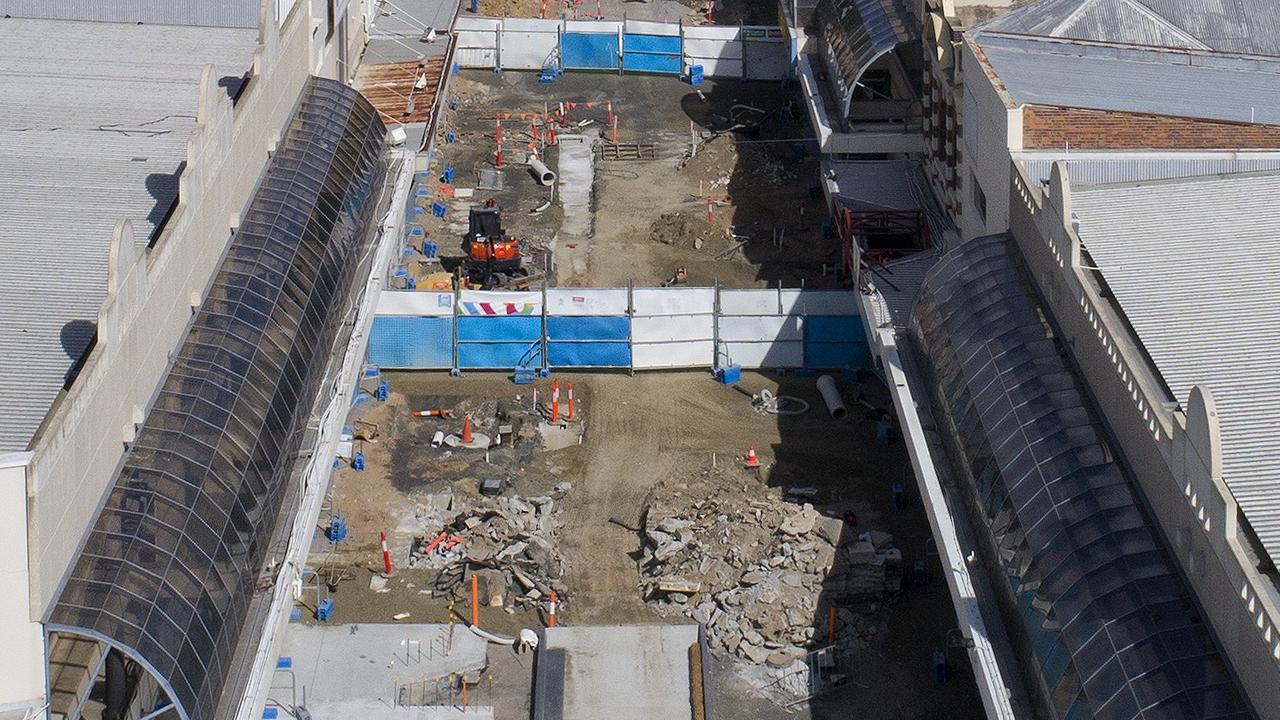 A photo of the redevelopment of the Ipswich mall in 2019.