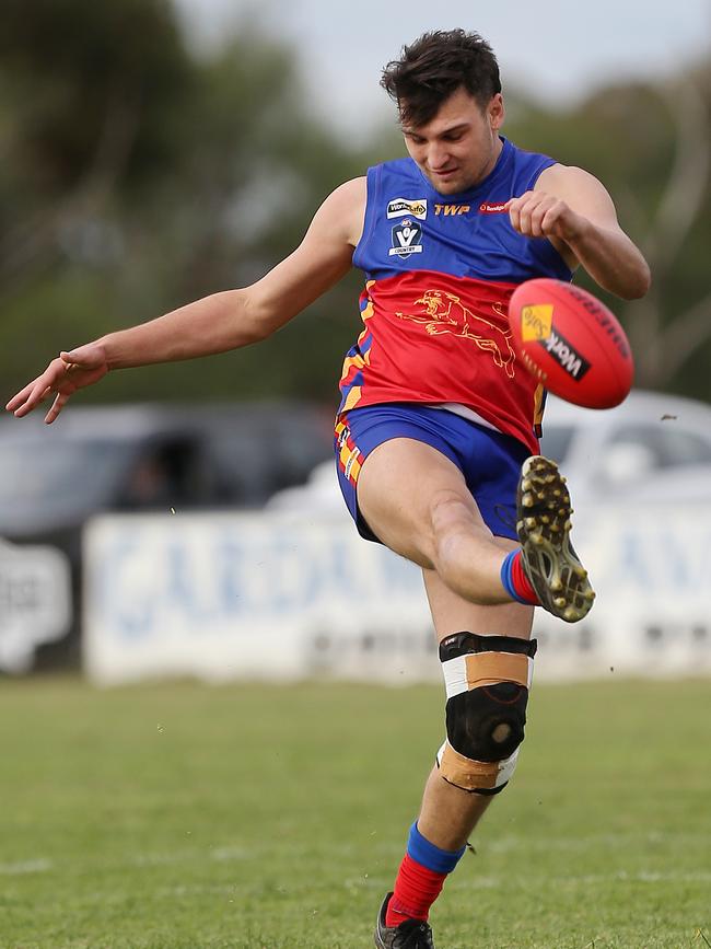 Century goalkicker Brandyn Grenfell plays for Marong. Picture: Yuri Kouzmin