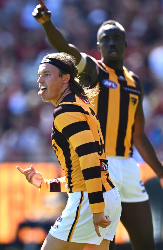 Jack Ginnivan impressed in his Hawthorn debut. Picture: Quinn Rooney/Getty Images