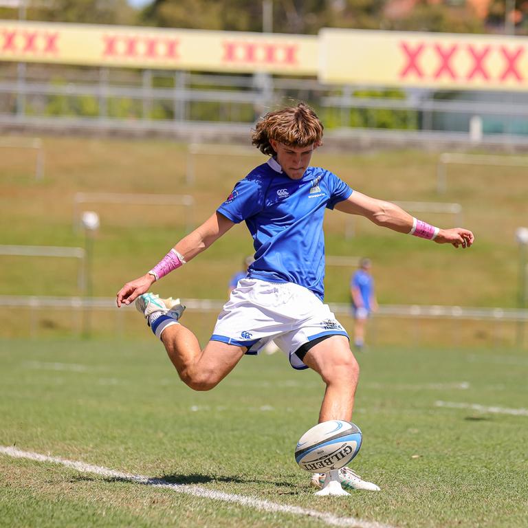 Zac Zeremes. Buildcorp Emerging Reds Cup action from the day one match between Queensland Country Under-14s and Brisbane Junior Rugby Union Under-14s. Picture credit: QRU Media/ Erick Lucero.