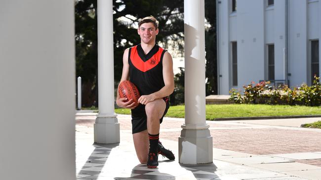 Rostrevor College’s Cameron Taheny is a rising star for Norwood and SA’s under-18s. Picture: AAP/Keryn Stevens