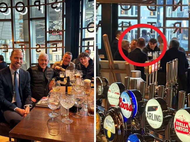 The future King of England has casually shot down his estranged brother in one innocent-looking video of him enjoying a bevo at the pub.