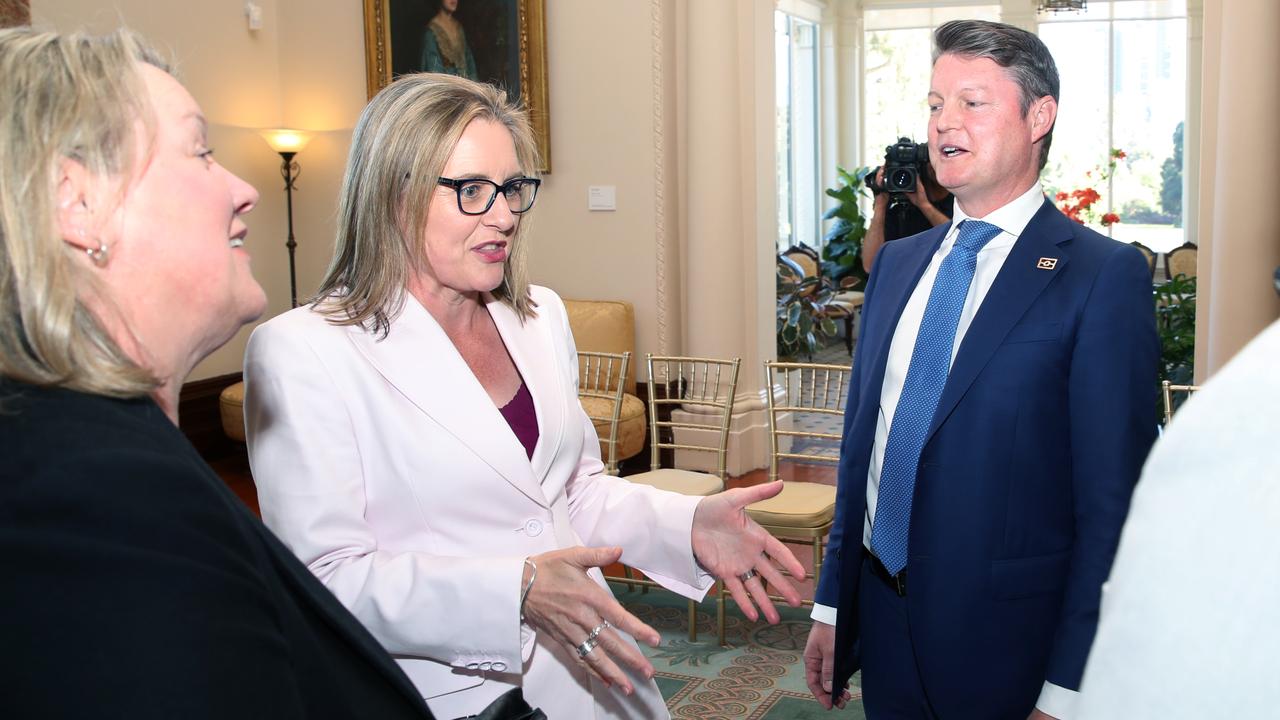 New Education Minister Ben Carroll with Premier Jacinta Allan. Picture: David Crosling