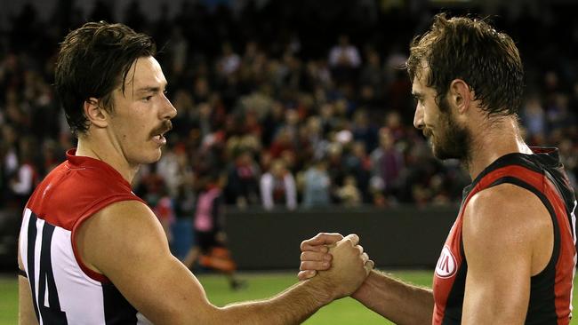 Former Bomber Michael Hibberd has been a success at Melbourne. Picture: Wayne Ludbey