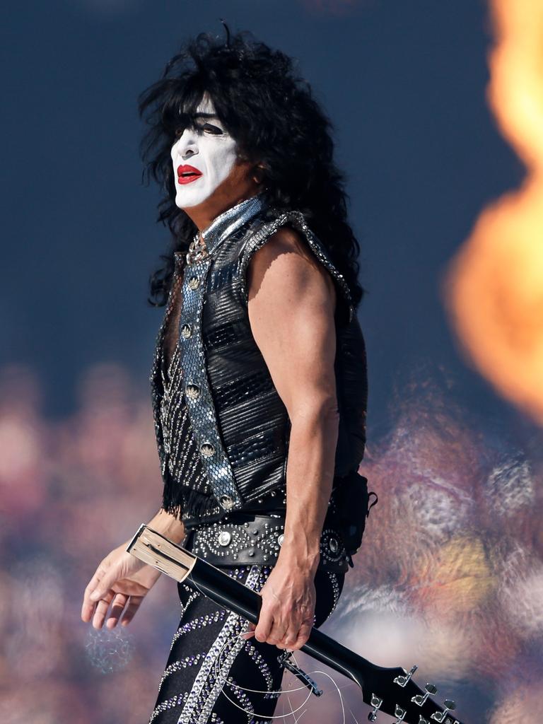 Kiss performs at the AFL GF. Picture: Dylan Burns/AFL Photos