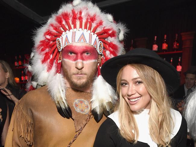 Hilary Duff and then-boyfriend Jason Walsh upset people with their Halloween costume last year. Picture: Michael Kovac/Getty Images for Casamigos Tequila