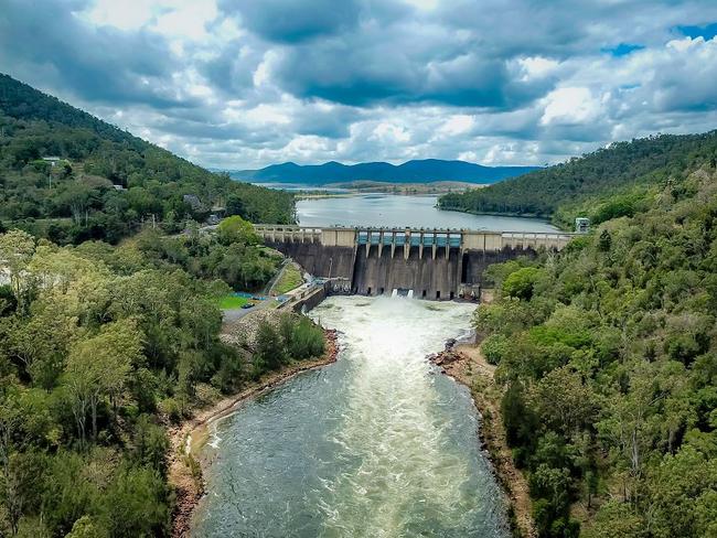 Seqwater has opened the sluice gates at Somerset Dam following recent heavy rain in the catchment. The water will top up Wivenhoe Dam. Picture: Cassandra Cooney