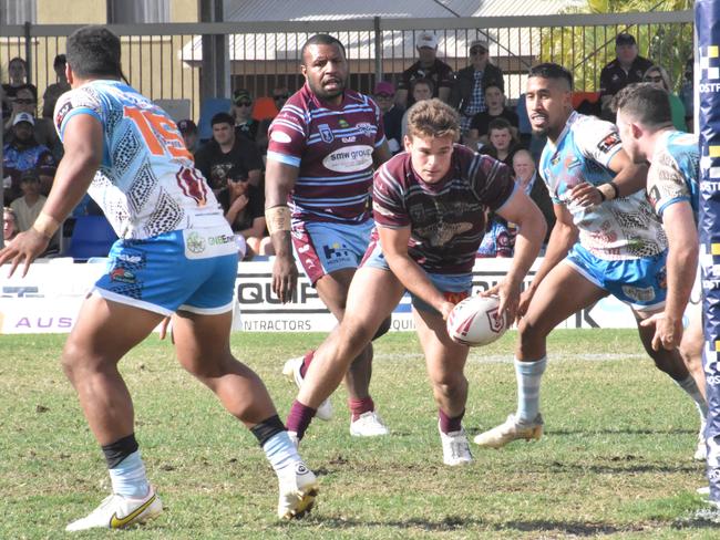 The CQ Capras scored five tries in the second half against the Northern Pride.