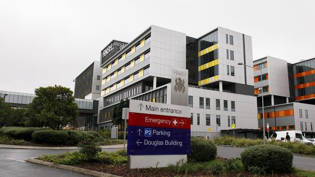 The Royal North Shore Hospital in St Leonards, Sydney. Earlier this year the hospital built a dedicated Covid-19 recovery ward. Picture: AAP