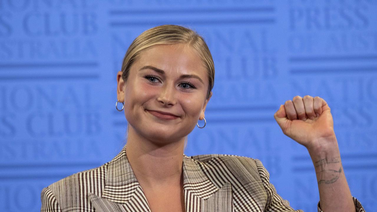 Australian of the Year 2021 Grace Tame criticised Prime Minister Scott Morrison for appropriating private disclosures. Picture: NCA NewsWire / Gary Ramage