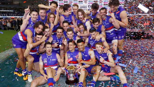 Lin Jong and Mitch Honeychurch both featured in Footscray’s 2016 VFL premiership.