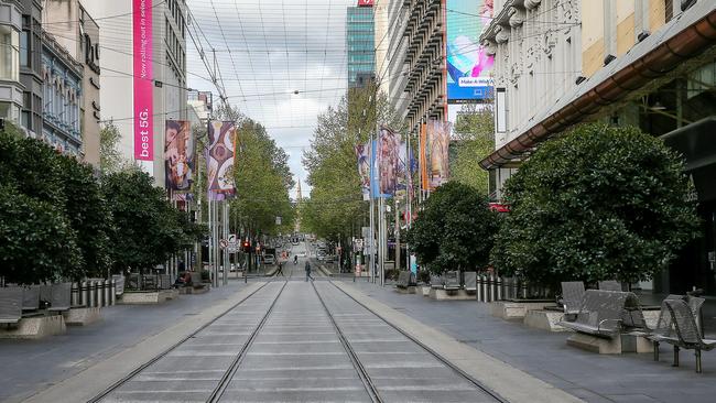 Melburnians still do not know when the CBD will be bustling again. Picture: Ian Currie