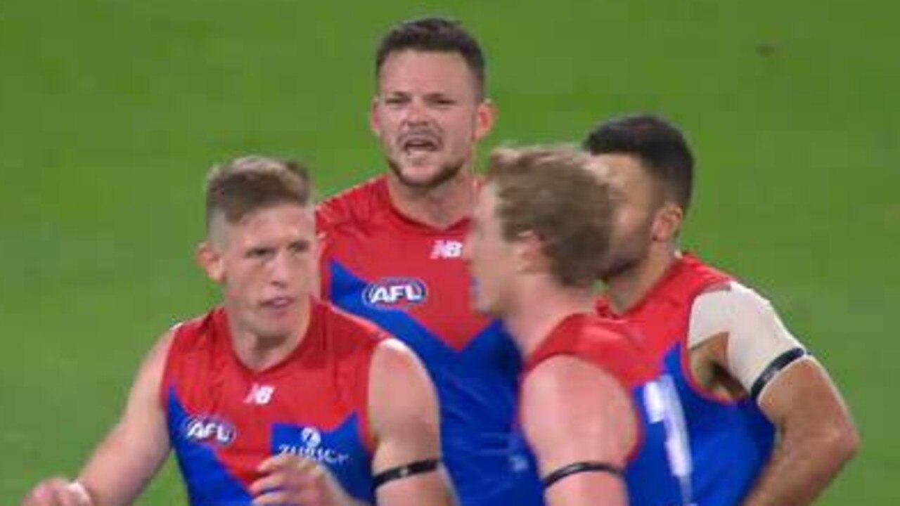 Steven May unleashes on Sam Frost.