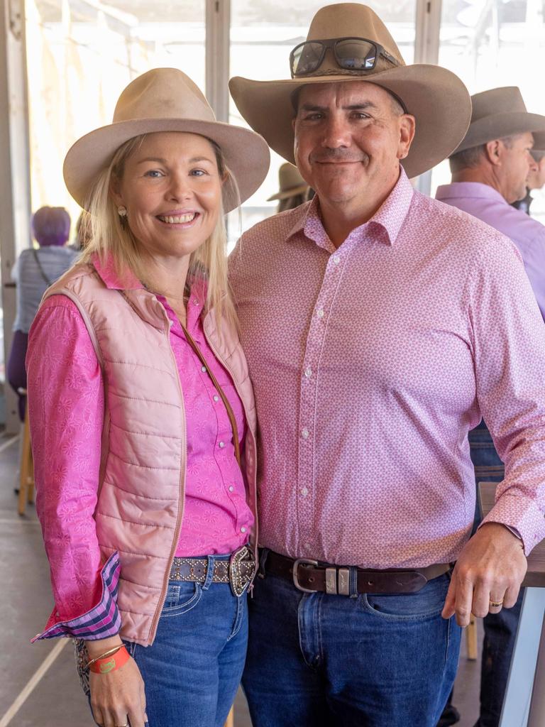 Megan and Travis Crowther at Mount Isa Mines Rodeo. Picture: Peter Wallis