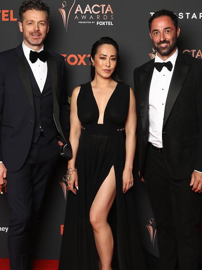 With fellow MasterChef judges Jock Zonfrillo and Melissa Leong. Photo by Brendon Thorne/Getty Images for AFI)