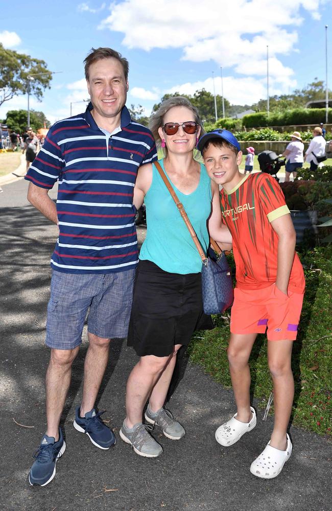 Hannes, Estelle and Sebastian Henning at Meatstock, Toowoomba Showgrounds. Picture: Patrick Woods.