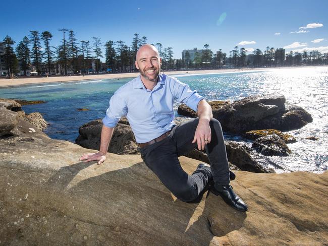 Airbnb Australia policy head Brent Thomas, pictured in Manly, supports clarity around the short-term letting rules. Picture: Julian Andrews