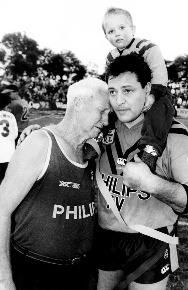 A shattered Nichols at Steve Roach’s final game for Balmain.