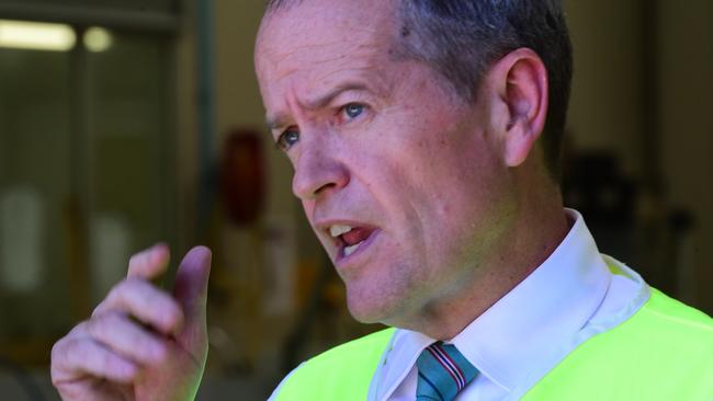 Opposition Leader Bill Shorten has rejected claims Labor’s stance on jobs is inspired by Donald Trump. Picture: Evan Morgan