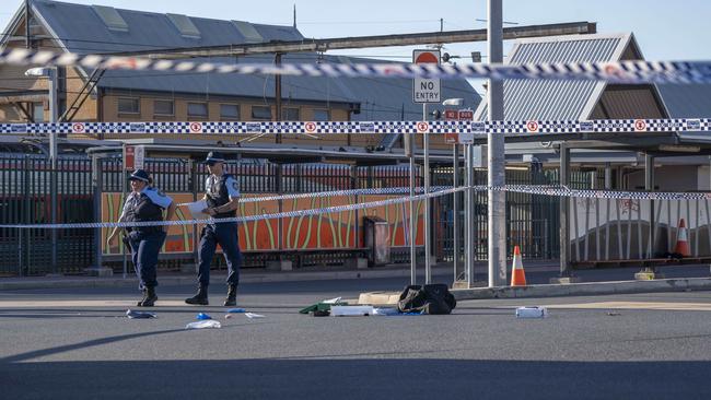 The scene of the shooting. Picture: Matthew Vasilescu